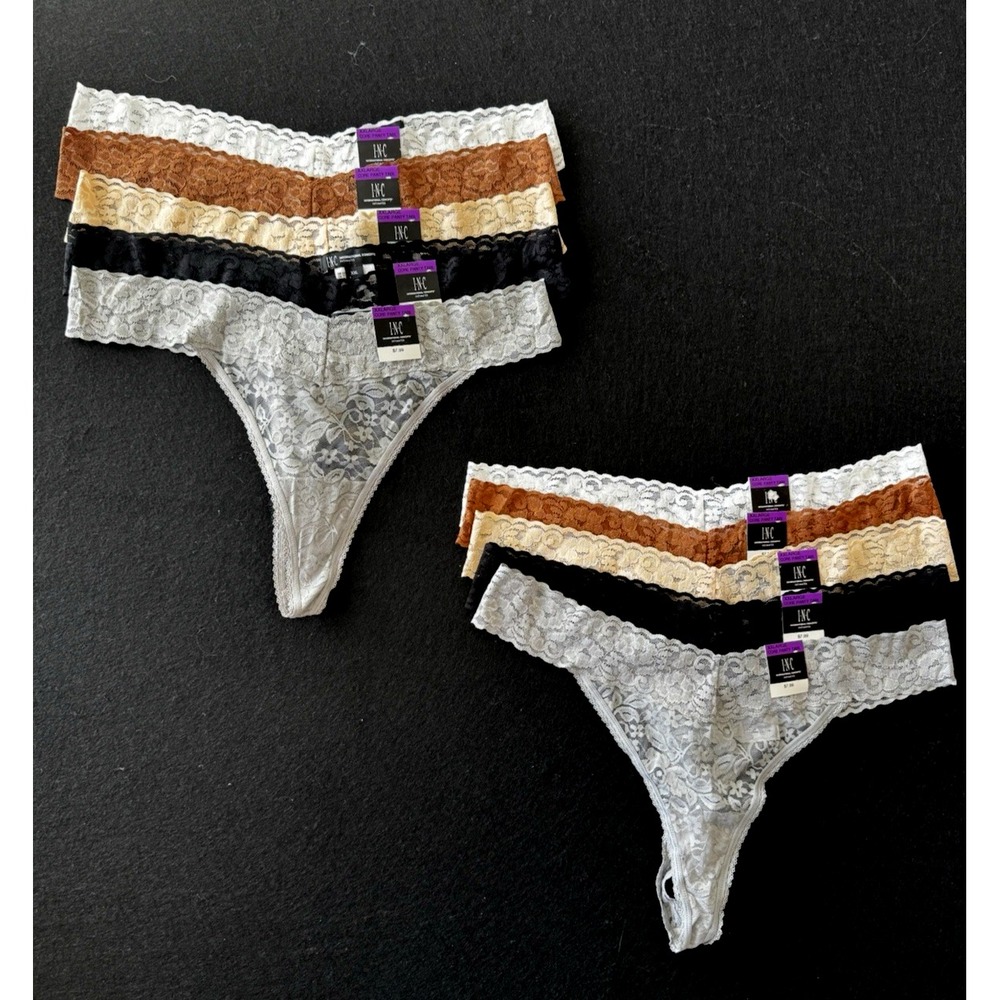 I.N.C. Lace Thong Set of 10 Pairs Underwear Lingerie panty Size XXL 2XL
